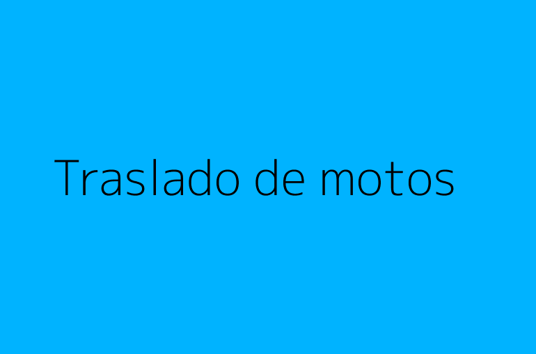 Traslado de motos